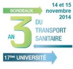 Université du Transport Sanitaire  14/15 Novembre 2014 Bordeaux 